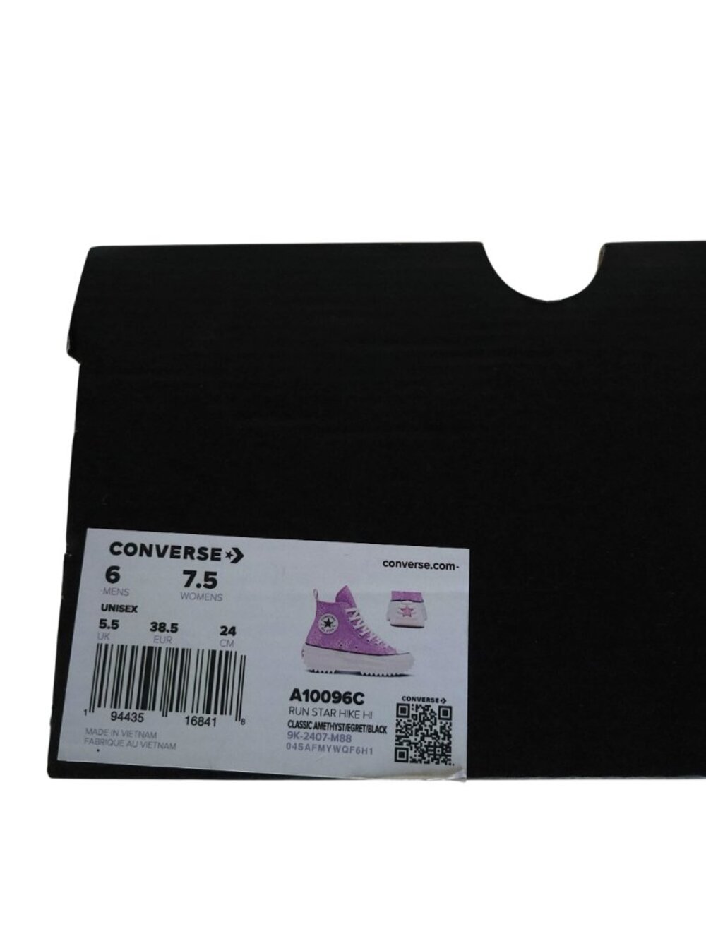 ⭐Converse Run Star Hike Hi Glitter Size 7.5 Women Shoes Sneakers Purple A10096C - Picture 8 of 10